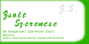 zsolt szerencse business card